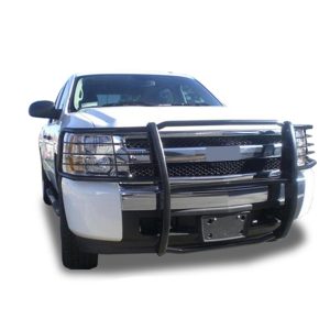 Black Horse Off Road Grille Guard, Powder Coated, Cold Rolled Steel, 1-1/2 Inch Diameter, With Brush Guard, Without Skid Plate – 17A035700A2MA