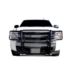 Black Horse Off Road Grille Guard, Powder Coated, Cold Rolled Steel, 1-1/2 Inch Diameter, With Brush Guard, Without Skid Plate – 17A035700A2MA