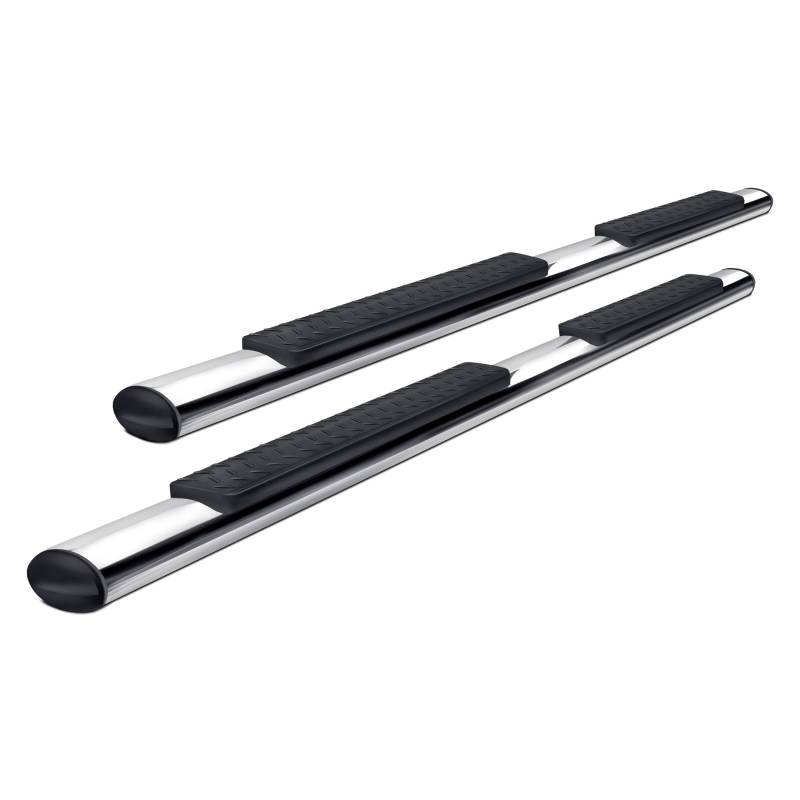 Black Horse Off Road Nerf Bar, Replica, 4 Inch Diameter, Polished, Stainless Steel – 9B070203SSOV