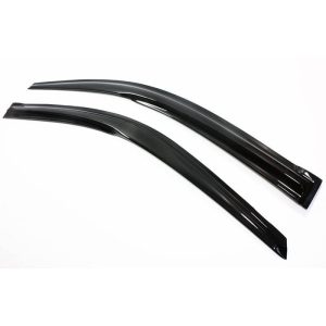 Black Horse Off Road Rainguard, Aerodynamic Design, Tape-On, Smoke, Acrylic – 140676