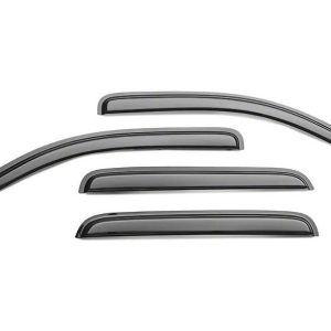 Black Horse Off Road Rainguard, Aerodynamic Design, Tape-On, Smoke, Acrylic – 140676