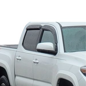 Black Horse Off Road Rainguard, Aerodynamic Design, Tape-On, Smoke, Acrylic – 141648