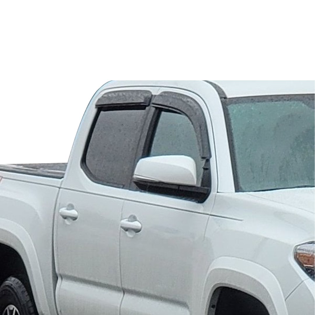 Black Horse Off Road Rainguard, Aerodynamic Design, Tape-On, Smoke, Acrylic – 141648