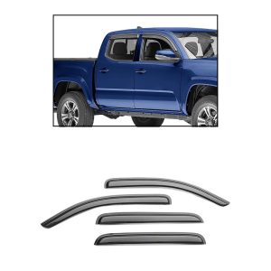 Black Horse Off Road Rainguard, Aerodynamic Design, Tape-On, Smoke, Acrylic – 141648