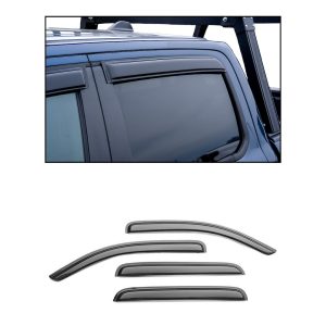 Black Horse Off Road Rainguard, Aerodynamic Design, Tape-On, Smoke, Acrylic – 144706