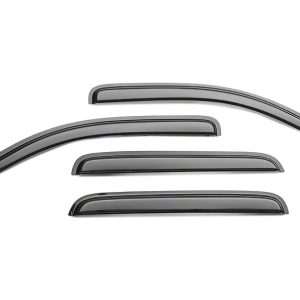 Black Horse Off Road Rainguard, Aerodynamic Design, Tape-On, Smoke, Acrylic – 144706