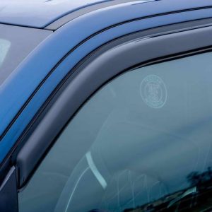Black Horse Off Road Rainguard, Aerodynamic Design, Tape-On, Smoke, Acrylic – 145321