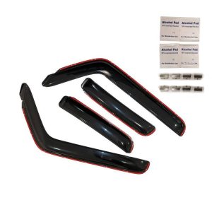 Black Horse Off Road Rainguard, Aerodynamic Design, IN-Channel, Smoke, Acrylic – 1494109IN