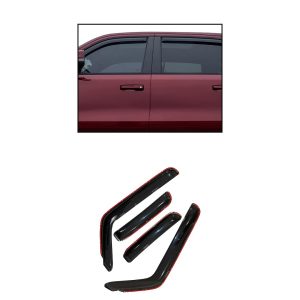 Black Horse Off Road Rainguard, Aerodynamic Design, IN-Channel, Smoke, Acrylic – 1494711IN