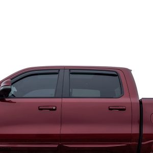 Black Horse Off Road Rainguard, Aerodynamic Design, IN-Channel, Smoke, Acrylic – 1494716IN