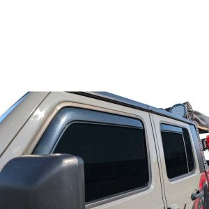 Black Horse Off Road Rainguard, Aerodynamic Design, IN-Channel, Smoke, Acrylic – 1494811IN