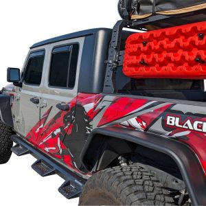 Black Horse Off Road Rainguard, Aerodynamic Design, IN-Channel, Smoke, Acrylic – 1494811IN