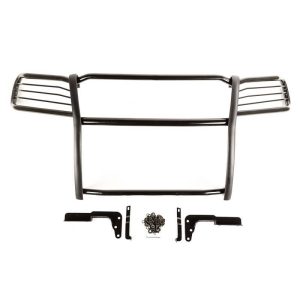 Black Horse Off Road Grille Guard, Polished, Stainless Steel, Modular, 1-1/2 Inch Diameter, With Brush Guard, Without Skid Plate – 17A096402MSS