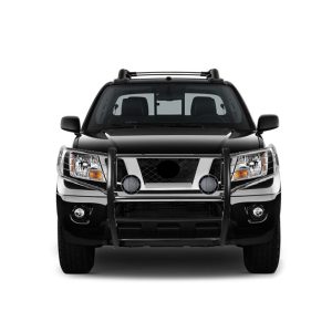 Black Horse Off Road Grille Guard, 3-Piece Modular, Polished, Stainless Steel, 1-1/2 Inch Diameter, With Brush Guard – 17A110200MSS-PLFB