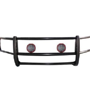 Black Horse Off Road Grille Guard, Spartan™, 3-Piece Modular, Powder Coated, Steel, 1-1/2 Inch Diameter, With Brush Guard – 17D501MA-PLFR