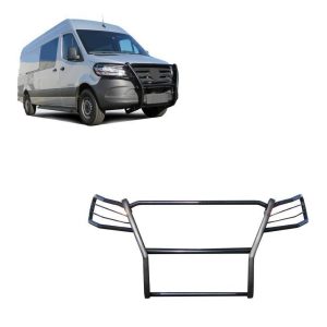 Black Horse Off Road Grille Guard, Powder Coated, Steel, Modular, 1-1/2 Inch Diameter, With Brush Guard, Without Skid Plate – 17D503MA