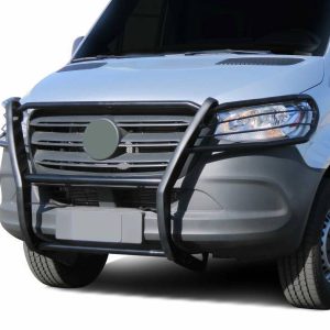 Black Horse Off Road Grille Guard, Powder Coated, Steel, Modular, 1-1/2 Inch Diameter, With Brush Guard, Without Skid Plate – 17D503MA