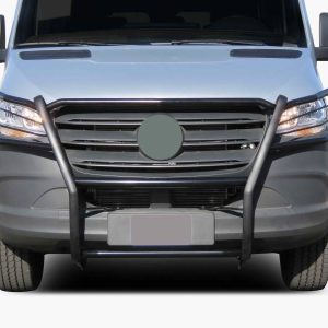 Black Horse Off Road Grille Guard, Powder Coated, Steel, Modular, 1-1/2 Inch Diameter, With Brush Guard, Without Skid Plate – 17D503MA