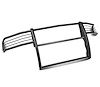 Black Horse Off Road Grille Guard, 3-Piece Modular, Powder Coated, Steel, 1-1/2 Inch Diameter, With Brush Guard, Without Skid Plate – 17DG105MA