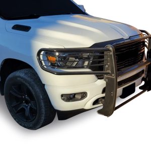 Black Horse Off Road Grille Guard, 3-Piece Modular, Powder Coated, Cold Rolled Steel, 1-1/2 Inch Diameter, Without Brush Guard – 17DG111MA
