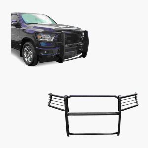 Black Horse Off Road Grille Guard, 3-Piece Modular, Powder Coated, Cold Rolled Steel, 1-1/2 Inch Diameter, Without Brush Guard – 17DG111MA