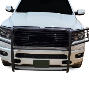 Black Horse Off Road Grille Guard, 3-Piece Modular, Powder Coated, Cold Rolled Steel, 1-1/2 Inch Diameter, Without Brush Guard – 17DG111MA