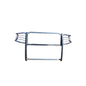 Black Horse Off Road Grille Guard, 3-Piece Modular, Polished, Stainless Steel, 1-1/2 Inch Diameter, With Brush Guard, Without Skid Plate – 17DG111MSS