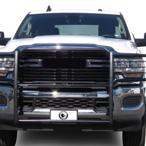 Black Horse Off Road Grille Guard, 3-Piece Modular, Powder Coated, Cold Rolled Steel, 1-1/2 Inch Diameter, Without Brush Guard – 17DG113MA