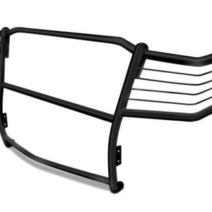 Black Horse Off Road Grille Guard, Powder Coated, Cold Rolled Steel, 1-1/2 Inch Diameter, With Brush Guard, Without Skid Plate – 17FB28MA