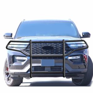 Black Horse Off Road Grille Guard, Powder Coated, Cold Rolled Steel, 1-1/2 Inch Diameter, With Brush Guard, Without Skid Plate – 17FJ31MA