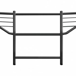 Black Horse Off Road Grille Guard, Powder Coated, Cold Rolled Steel, 1-1/2 Inch Diameter, With Brush Guard, Without Skid Plate – 17FJ31MA
