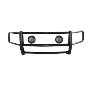 Black Horse Off Road Grille Guard, Spartan™, 3-Piece Modular, Powder Coated, Steel, 1-1/2 Inch Diameter, With Brush Guard – 17FOTRMA-PLFB