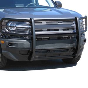 Black Horse Off Road Grille Guard, Powder Coated, Cold Rolled Steel, 1-1/2 Inch Diameter, With Brush Guard, Without Skid Plate – 17FP11MA