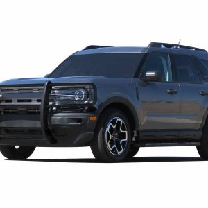 Black Horse Off Road Grille Guard, Powder Coated, Cold Rolled Steel, 1-1/2 Inch Diameter, With Brush Guard, Without Skid Plate – 17FP11MA
