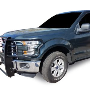 Black Horse Off Road Grille Guard, 3-Piece Modular, Powder Coated, Cold Rolled Steel, 1-1/2 Inch Diameter, With Brush Guard – 17FP32MA