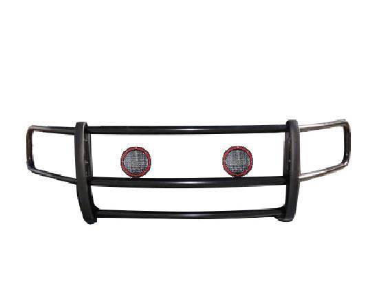 Black Horse Off Road Grille Guard, Spartan™, 3-Piece Modular, Powder Coated, Steel, 1-1/2 Inch Diameter, With Brush Guard – 17FT20MA-PLFR