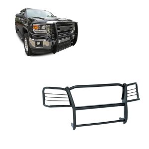 Black Horse Off Road Grille Guard, Powder Coated, Cold Rolled Steel, 1-1/2 Inch Diameter, Without Brush Guard, Without Skid Plate – 17GS12MA