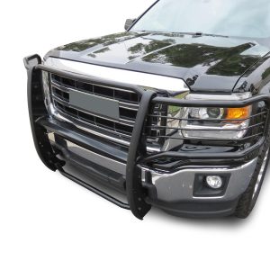 Black Horse Off Road Grille Guard, Powder Coated, Cold Rolled Steel, 1-1/2 Inch Diameter, Without Brush Guard, Without Skid Plate – 17GS12MA