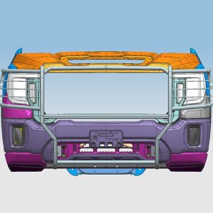 Black Horse Off Road Grille Guard, 3-Piece Modular, Powder Coated, Steel, 1-1/2 Inch Diameter, With Brush Guard, Without Skid Plate – 17GS15MA