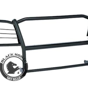 Black Horse Off Road Grille Guard, Powder Coated, Cold Rolled Steel, 1-1/2 Inch Diameter, Without Brush Guard, Without Skid Plate – 17GT20MA