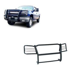 Black Horse Off Road Grille Guard, Semi-Gloss Powder Coat, Steel, With Brush Guard, Without Skid Plate, Without Step Plate – 17GT25MA