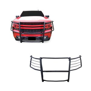 Black Horse Off Road Grille Guard, Powder Coated, Cold Rolled Steel, 1-1/2 Inch Diameter, Without Brush Guard, Without Skid Plate – 17GT29MA