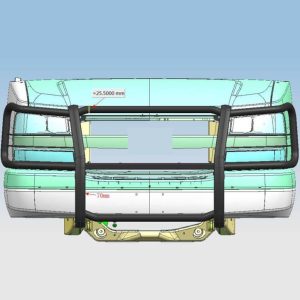 Black Horse Off Road Grille Guard, Powder Coated, Cold Rolled Steel, 1-1/2 Inch Diameter, Without Brush Guard, Without Skid Plate – 17GV02MA