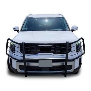 Black Horse Off Road Grille Guard, Powder Coated, Cold Rolled Steel, 1-1/2 Inch Diameter, Without Brush Guard, Without Skid Plate – 17KI01MA