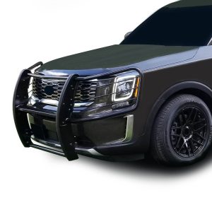 Black Horse Off Road Grille Guard, Powder Coated, Cold Rolled Steel, 1-1/2 Inch Diameter, Without Brush Guard, Without Skid Plate – 17KI01MA
