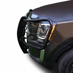 Black Horse Off Road Grille Guard, Powder Coated, Cold Rolled Steel, 1-1/2 Inch Diameter, Without Brush Guard, Without Skid Plate – 17KI01MA