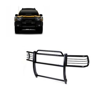 Black Horse Off Road Grille Guard, Powder Coated, Steel, Modular, 1-1/2 Inch Diameter, With Brush Guard, Without Skid Plate – 17NI26MA