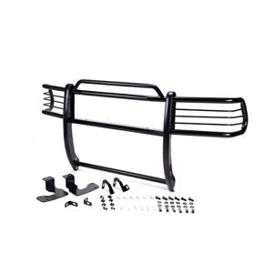 Black Horse Off Road Grille Guard, Powder Coated, Steel, Modular, 1-1/2 Inch Diameter, With Brush Guard, Without Skid Plate – 17NI26MA