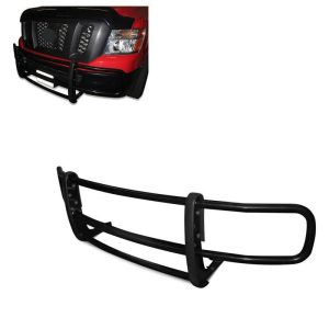 Black Horse Off Road Grille Guard, Spartan ™, Powder Coated, Steel, Modular, 1-1/2 Inch Diameter, With Brush Guard, Without Skid Plate – 17NINVMA