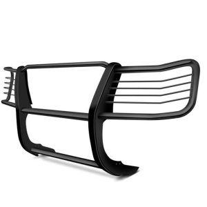 Black Horse Off Road Grille Guard, 3-Piece Modular, Powder Coated, Steel, 1-1/2 Inch Diameter, With Brush Guard, Without Skid Plate – 17NR27MA